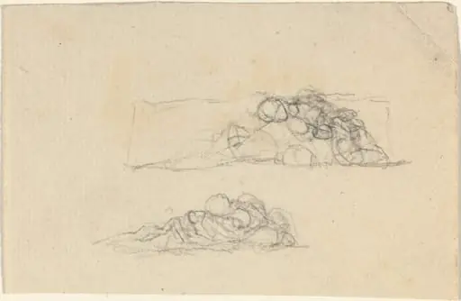 Two Groups of Huddled Figures, by John Flaxman