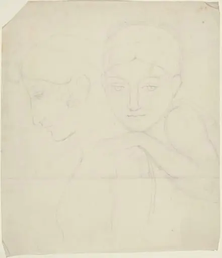 Two Women's Heads, by John Flaxman