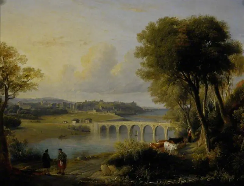 View of Banff with the Bridge over the River Deveron, by John Fleming