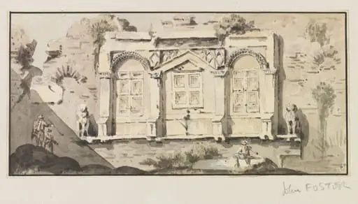 View of the Western facade of the Boukoleon Palace, by John Foster