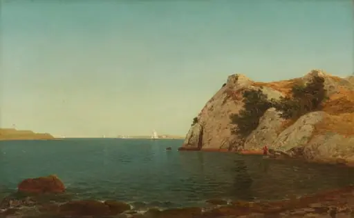 Beacon Rock, Newport Harbor, by John Frederick Kensett