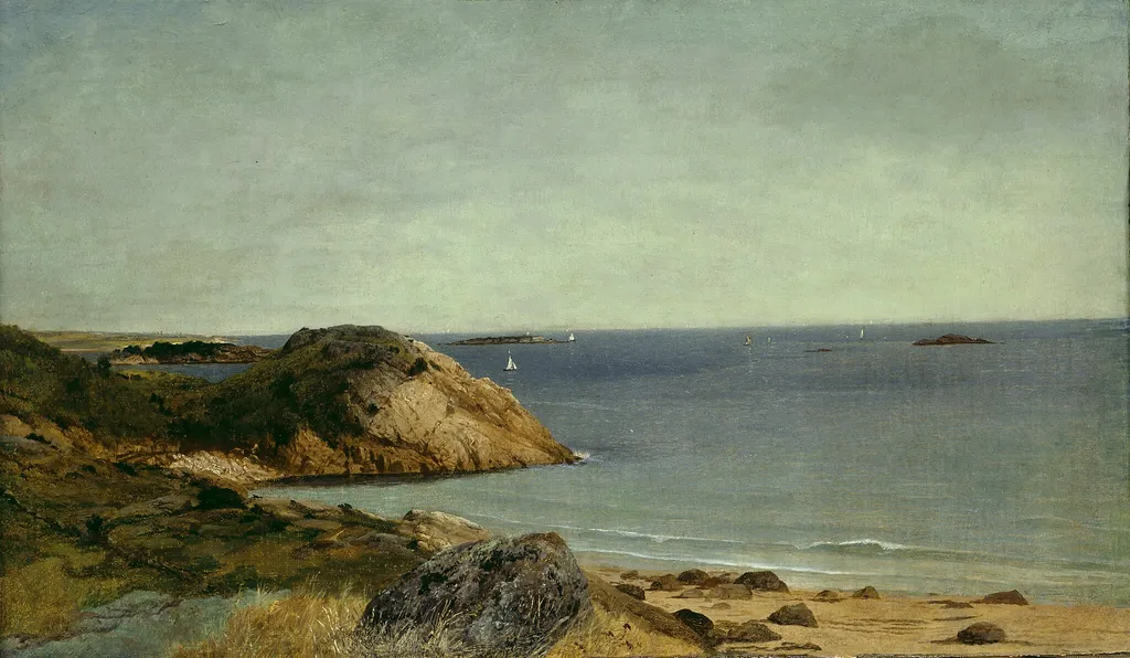 Rocky Coast, by John Frederick Kensett, oil, 1860