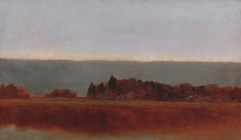 Salt Meadow in October, by John Frederick Kensett, oil, 1872