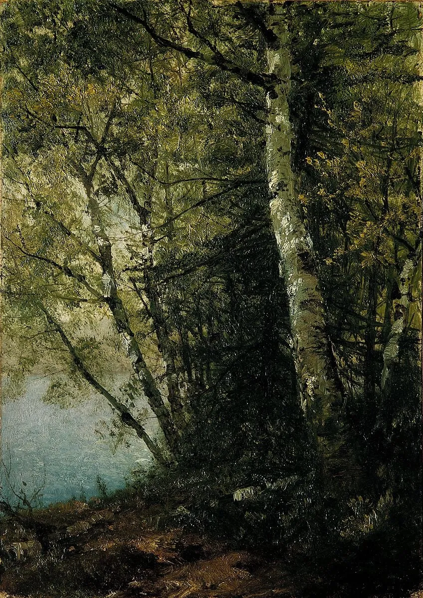 Study of Beeches, by John Frederick Kensett, oil, 1872