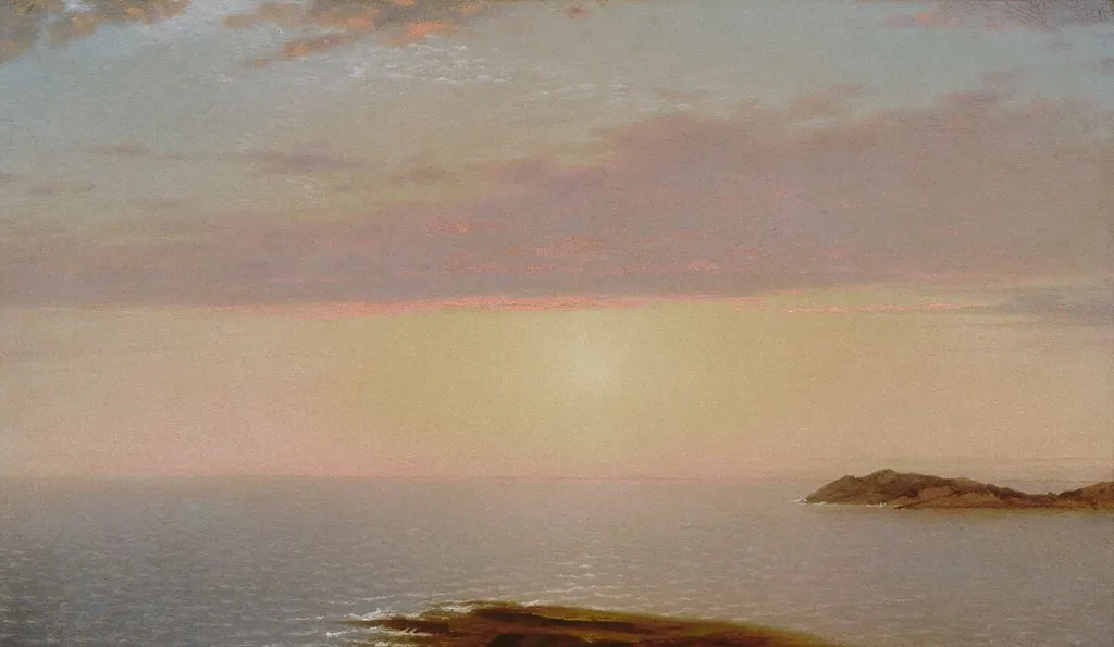 Sunset, by John Frederick Kensett, oil, 1872