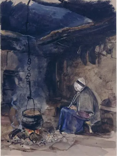 A Cottage Interior: Watching the Pot Boil, by John Frederick Lewis