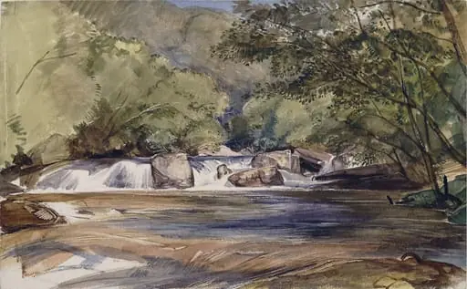 A Pool and Scottish River, by John Frederick Lewis
