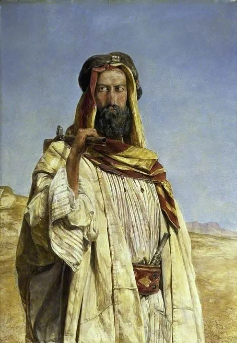 A Syrian Sheik, Egypt, by John Frederick Lewis, oil, 1856