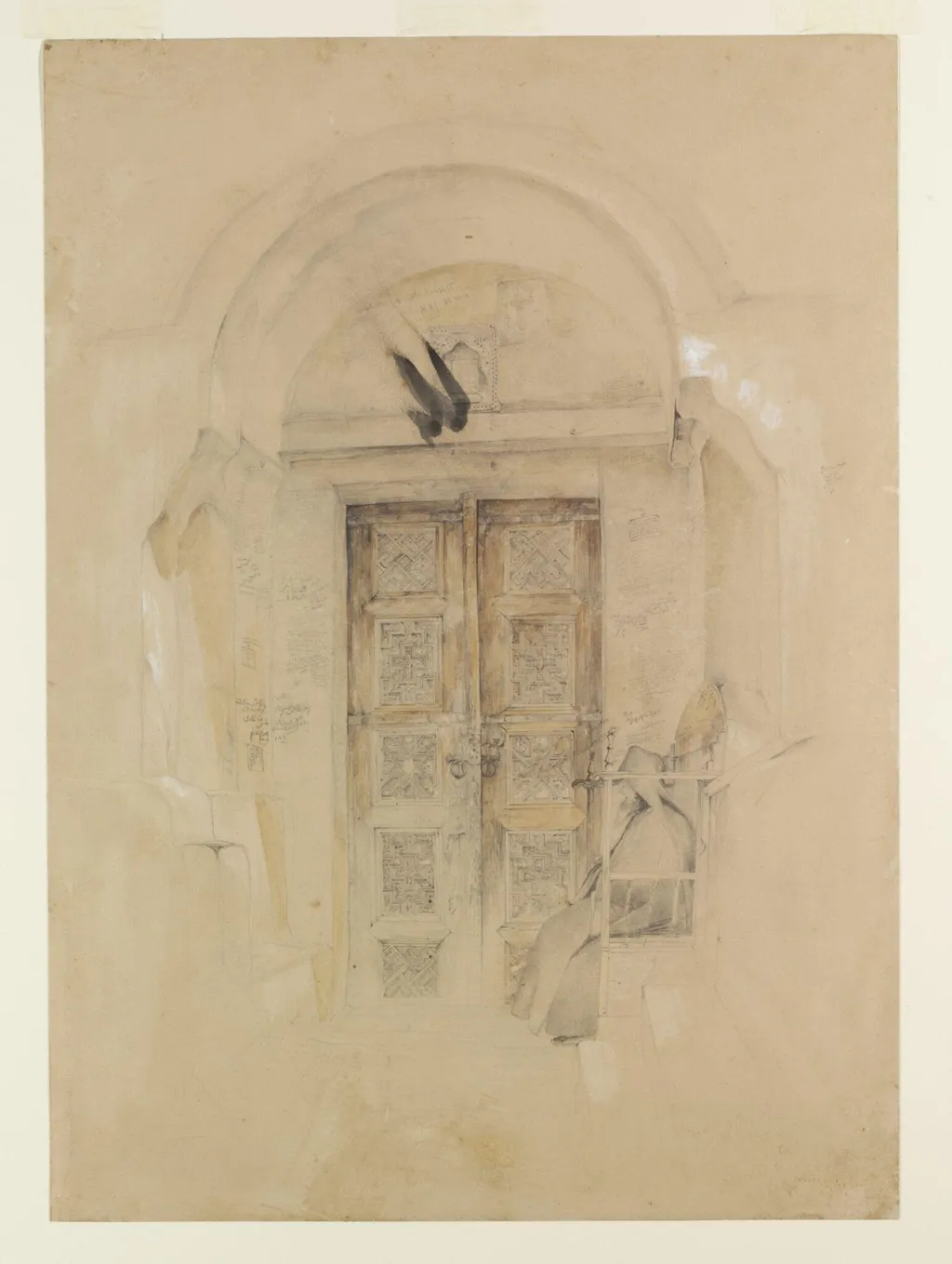 Door to the Church, Monastery of St. Catherine, Sinai, by John Frederick Lewis, watercolor, 1843