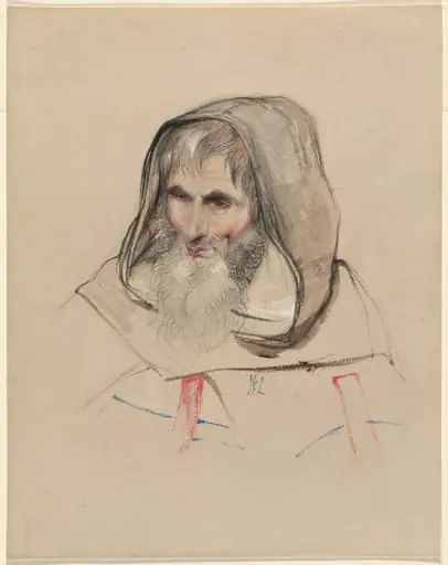 Head of a Spanish Monk, by John Frederick Lewis