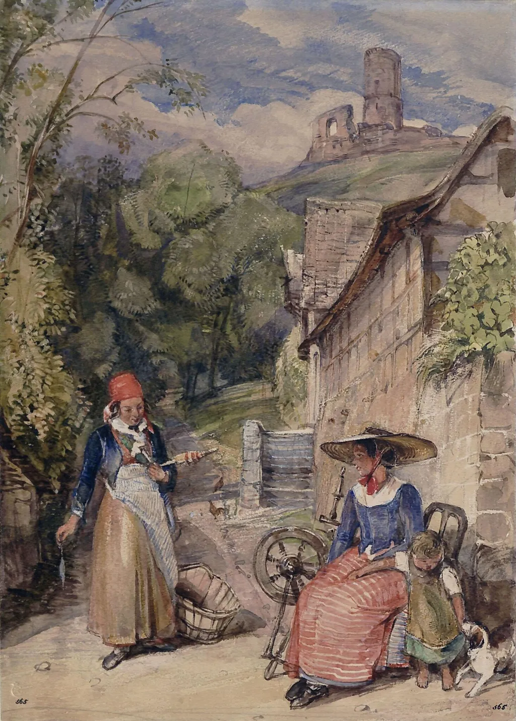 'Scene in the Village of Godisberg', by John Frederick Lewis, watercolor, 1827