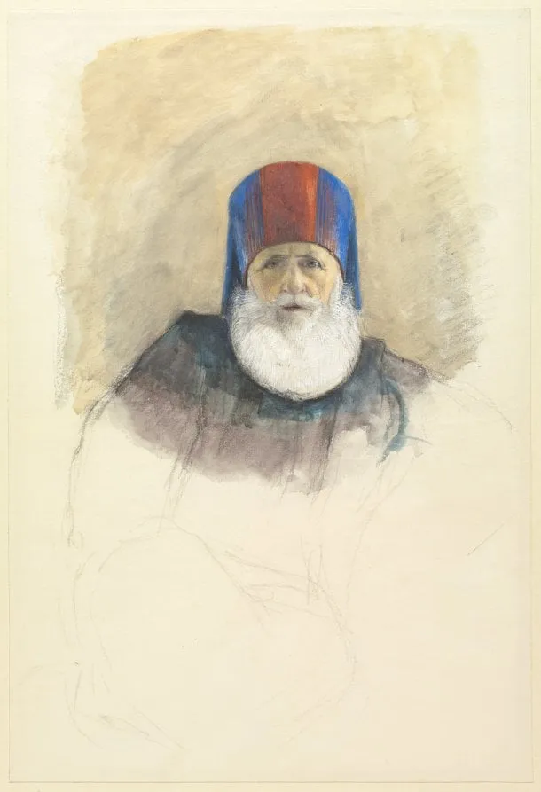 Study for Mehmet Ali Pasha, by John Frederick Lewis, 1844
