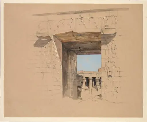 The Temple of Edfu: The Door of the Pylon, by John Frederick Lewis