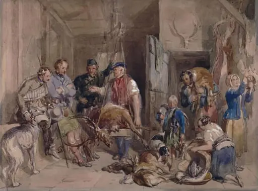 Study for Weighing the Deer, by John Frederick PRWS Tayler