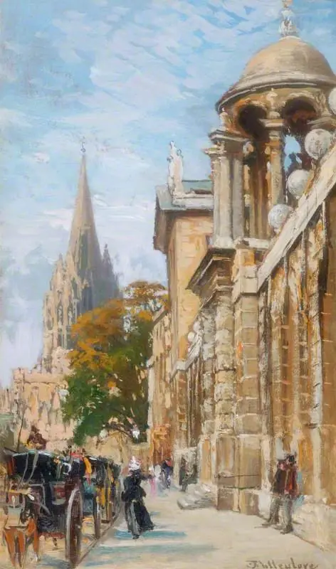 Entrance to Queen's College, Oxford, by John Fulleylove