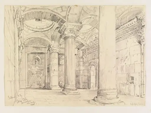 Interior of the Golden Gate Jerusalem, by John Fulleylove
