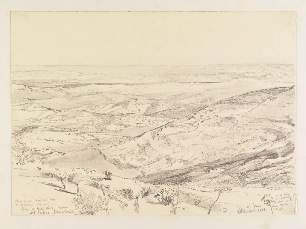 Moab Hills, Dead Sea & Judean Desert, by John Fulleylove, 1901