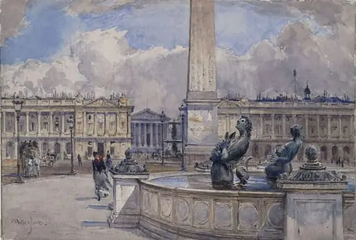 Place de la Concorde, looking towards the Madeleine, by John Fulleylove