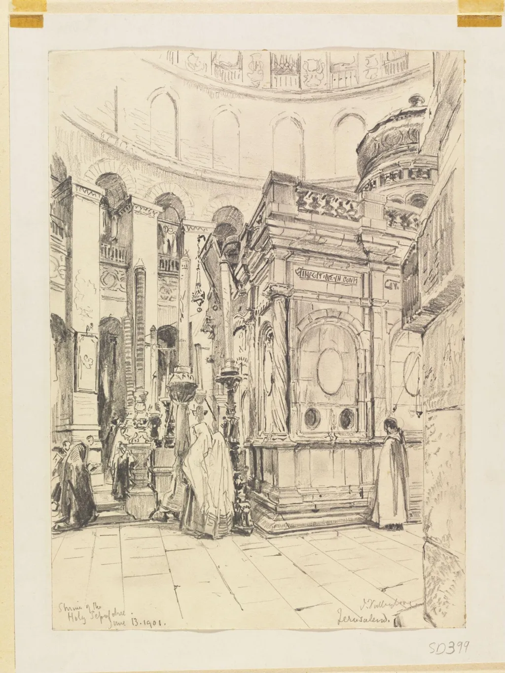 Shrine of the Holy Sepulchre, Jerusalem, by John Fulleylove, 1901