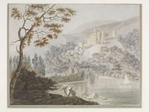 View of Capelle Castle on the Rhine, by John Gardnor