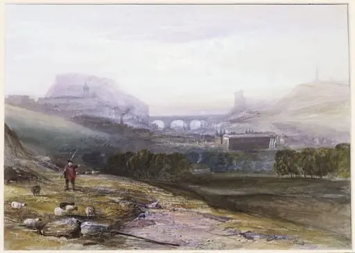 Edinburgh, from near St. Anthony's Chapel on the north-west shoulder of Arthur's Seat, by John Gendall