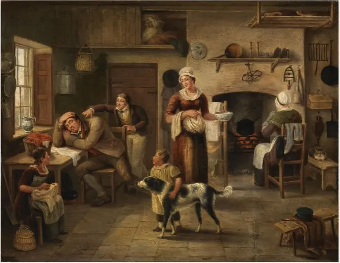 A Kitchen Interior, by John George Mulvany