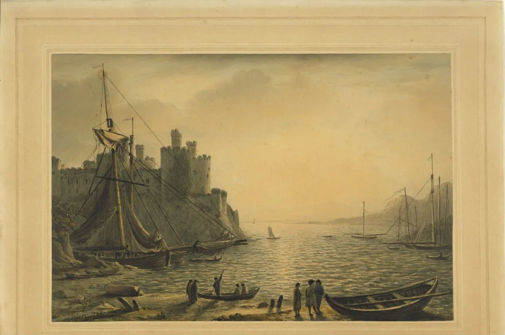 A Castle Near the Sea, by John Glover, watercolor, 1796