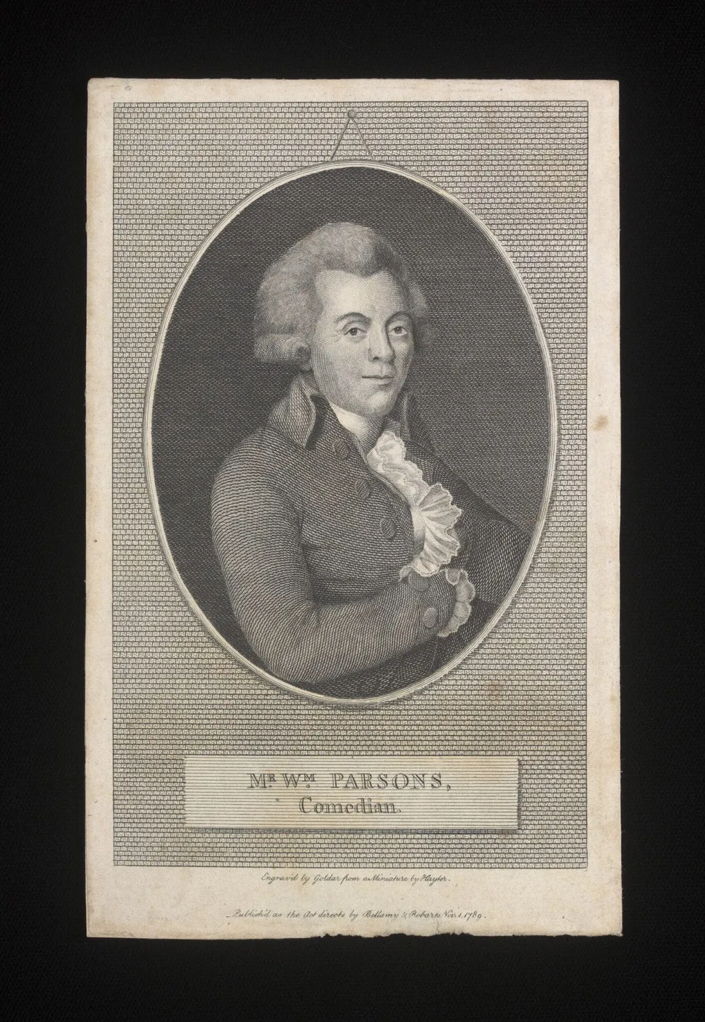 Mr William Parsons, by John Goldar, 1