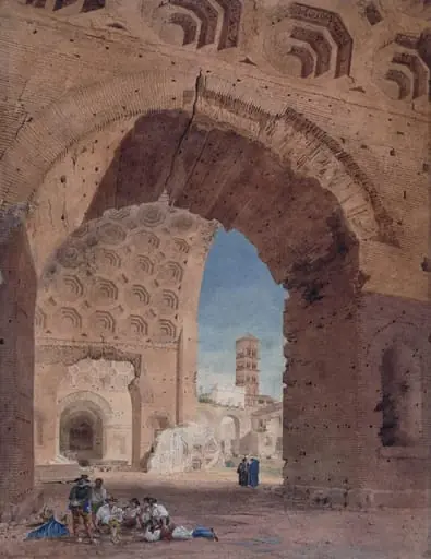 Ruins of the basilica of Constantine, Rome, by John Goldicutt