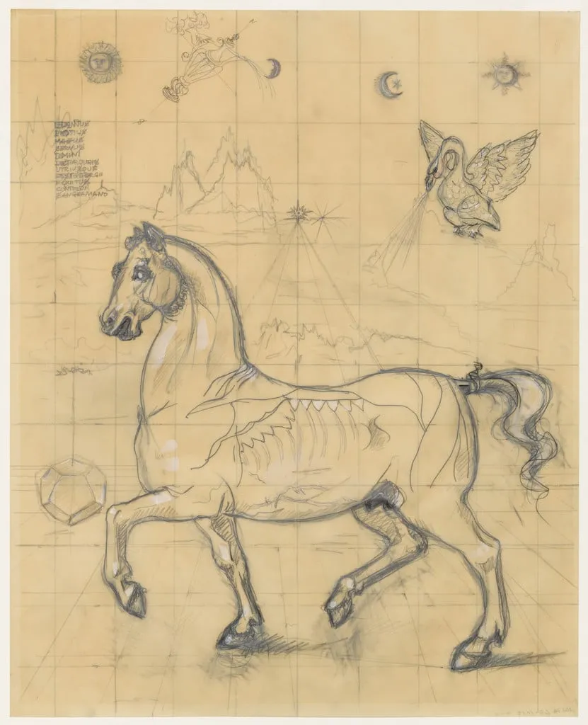 Untitled, by John Graham, gouache, 1953