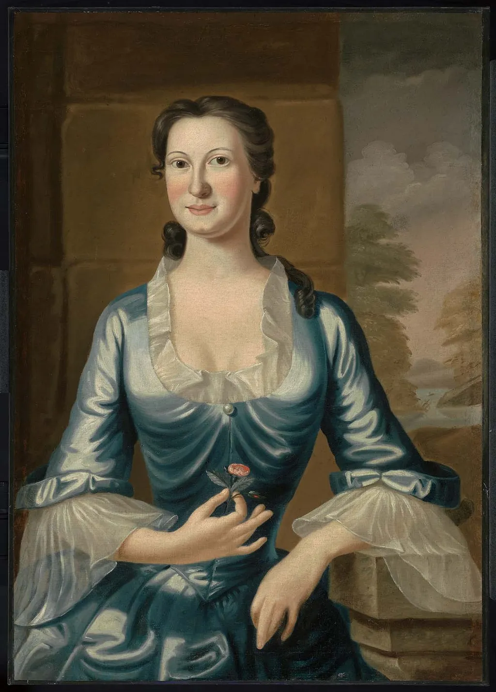 Mrs. Henry Bromfield (Margaret Fayerweather), by John Greenwood, oil, 1749