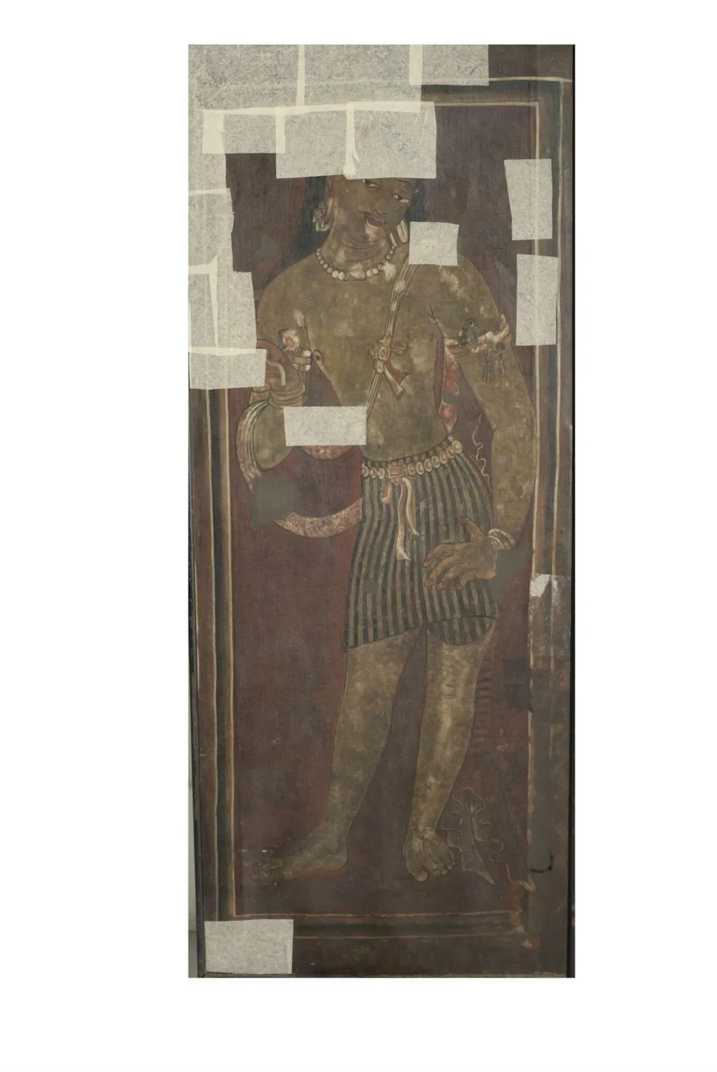 Copy of painting in the caves of Ajanta (cave 17), by John Griffiths, oil, 1882