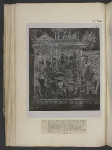 Copy of painting in the caves of Ajanta (cave 2), by John Griffiths