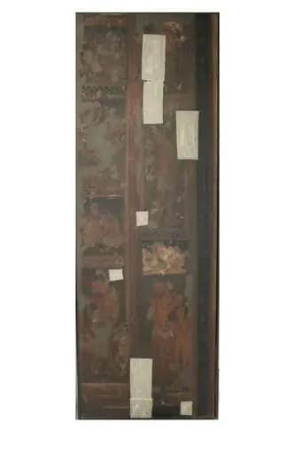 Copy of painting in the caves of Ajanta (cave 6), by John Griffiths