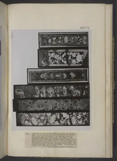 Copy of painting inside the caves of Ajanta (cave 12), by John Griffiths