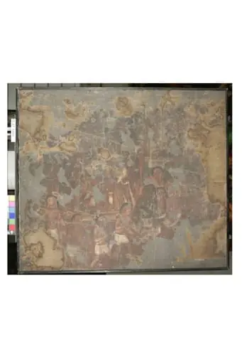 Copy of painting inside the caves of Ajanta (cave 17), by John Griffiths