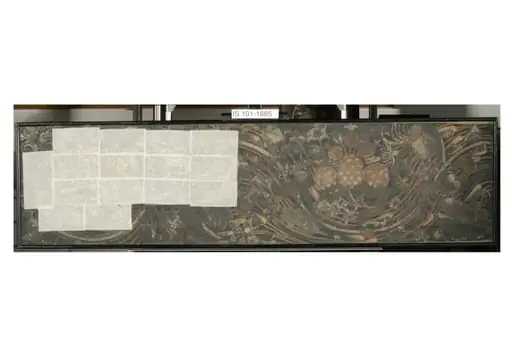 Copy of painting inside the caves of Ajanta (Cave 9), by John Griffiths