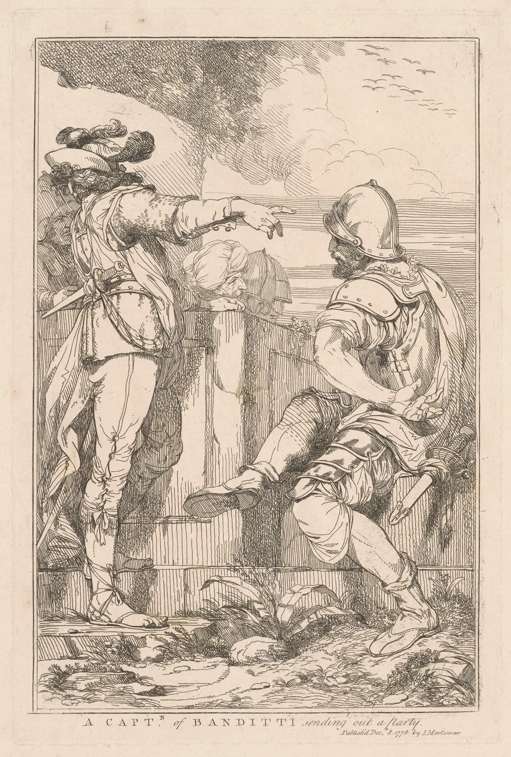 A Captain of Banditti, by John Hamilton Mortimer, ink, 1778