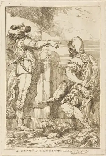 A Captn of Banditti Sending Out a Party, by John Hamilton Mortimer