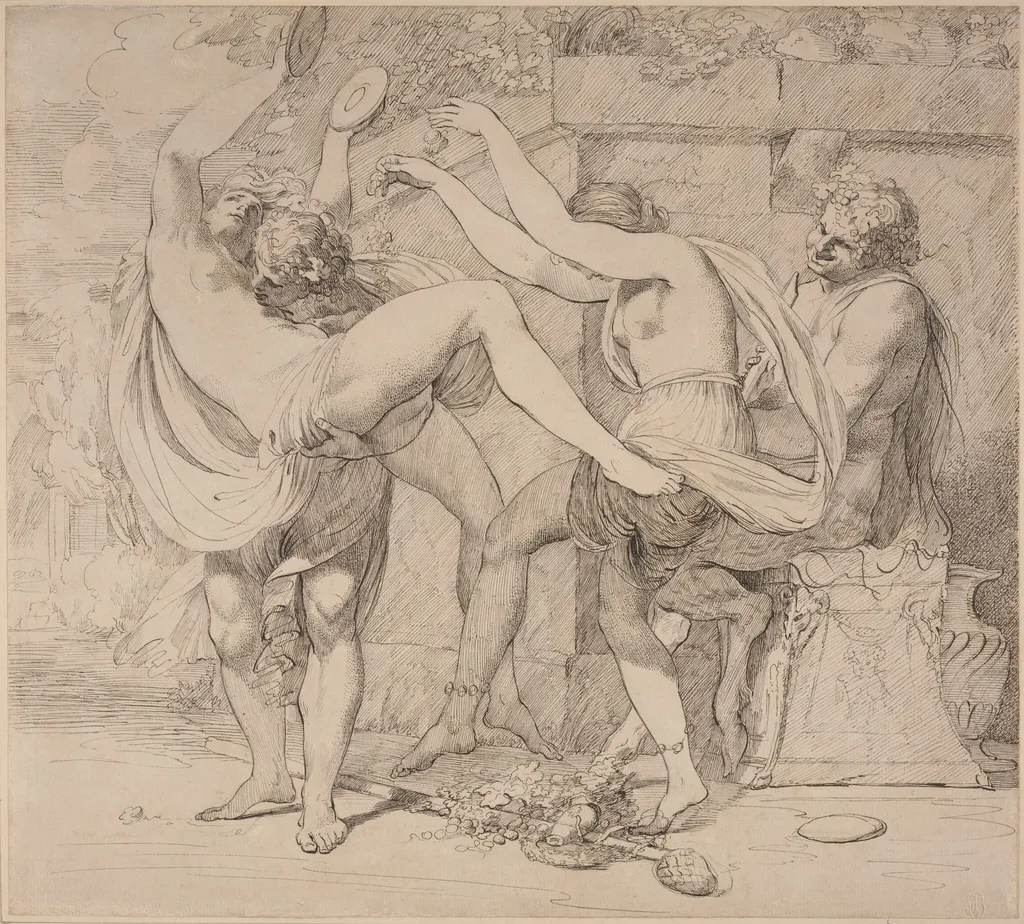 Bacchanal, by John Hamilton Mortimer, ink, 1772