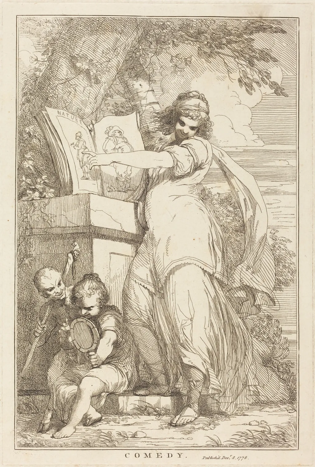 Comedy, by John Hamilton Mortimer, ink, 1778
