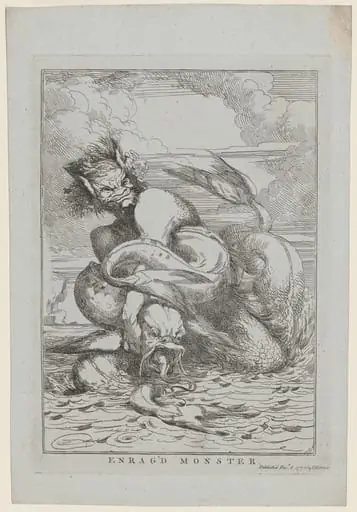 Enrag'd Monster, by John Hamilton Mortimer