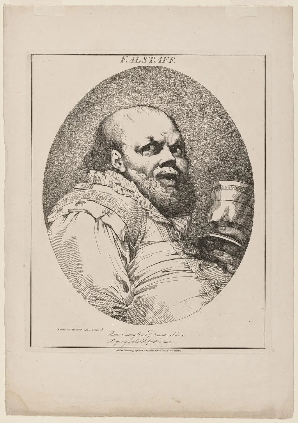Falstaff, by John Hamilton Mortimer, ink, 1776