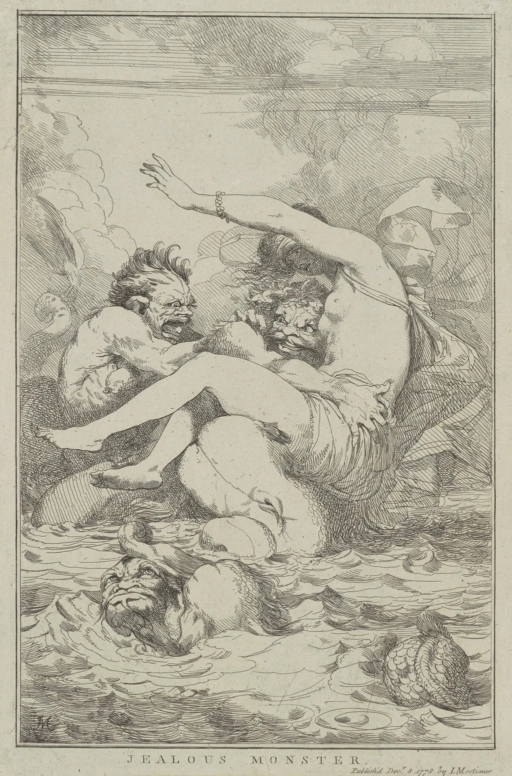 Jealous Monster, by John Hamilton Mortimer, ink, 1778