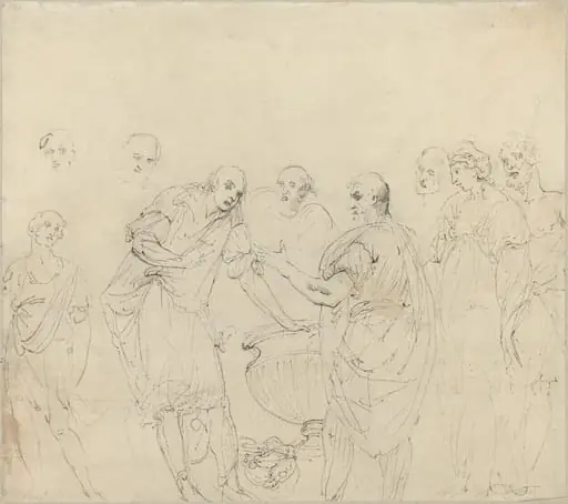 Mucius Scaevola [recto], by John Hamilton Mortimer