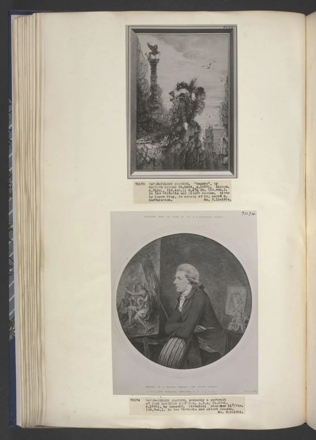 Portrait of a painter, by John Hamilton Mortimer, watercolor, 1770
