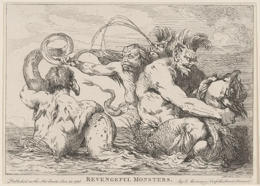 Revengeful Monsters, by John Hamilton Mortimer, ink