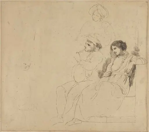 Study for "The Rustic Dancers", by John Hamilton Mortimer
