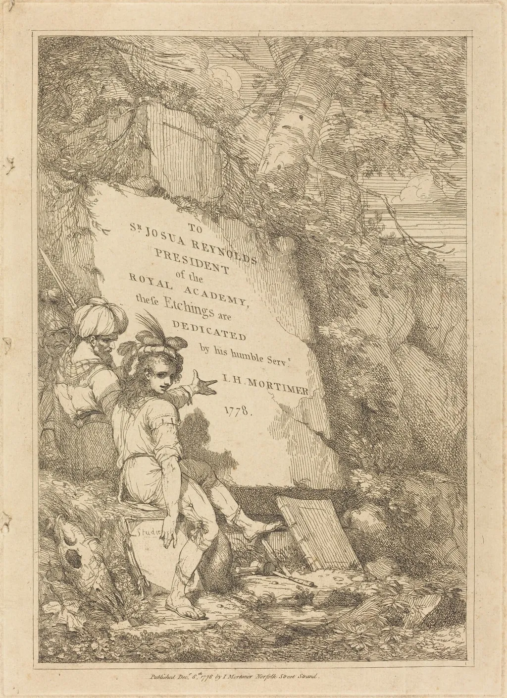 Title Page, by John Hamilton Mortimer, ink, 1778