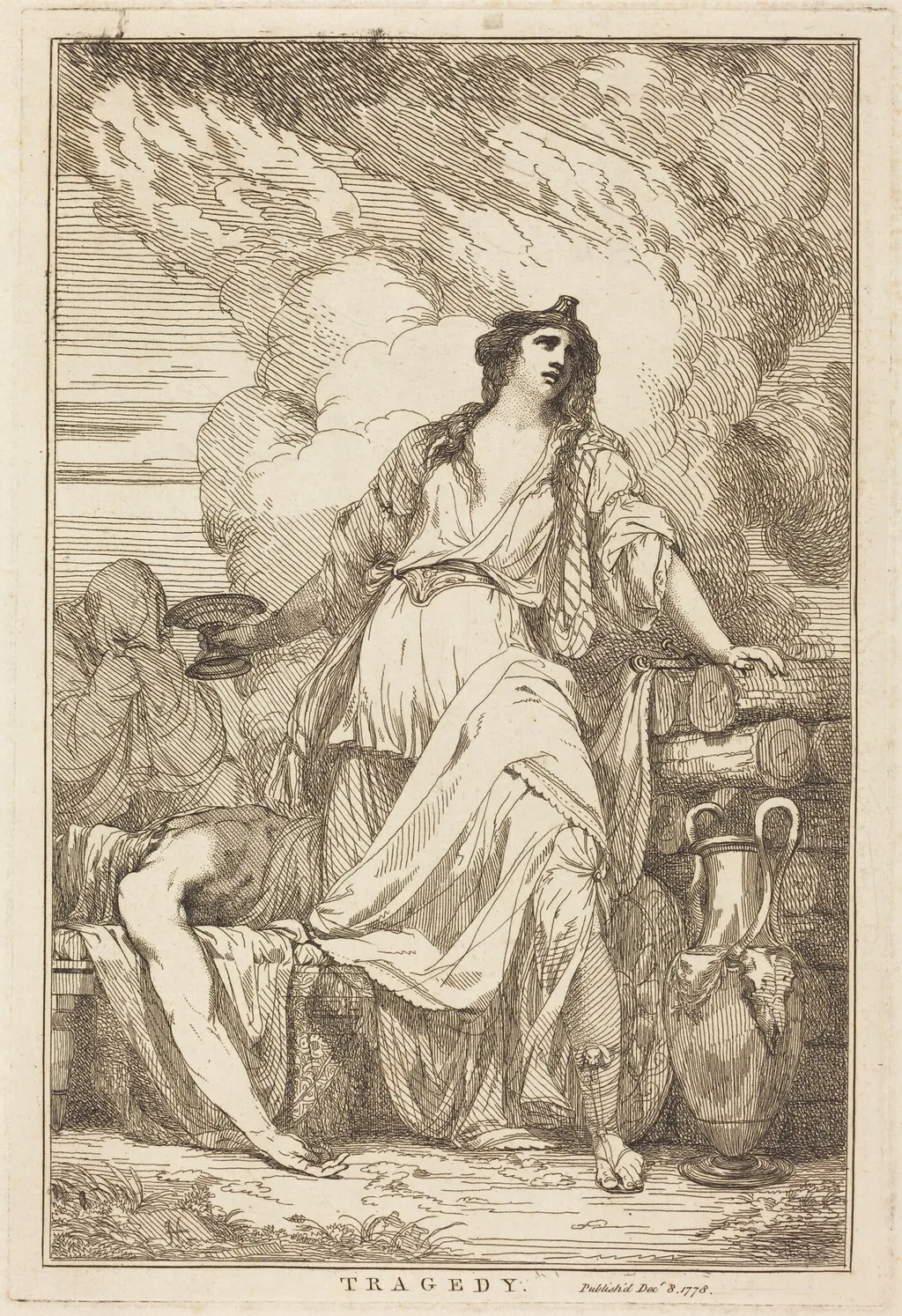 Tragedy, by John Hamilton Mortimer, ink, 1778